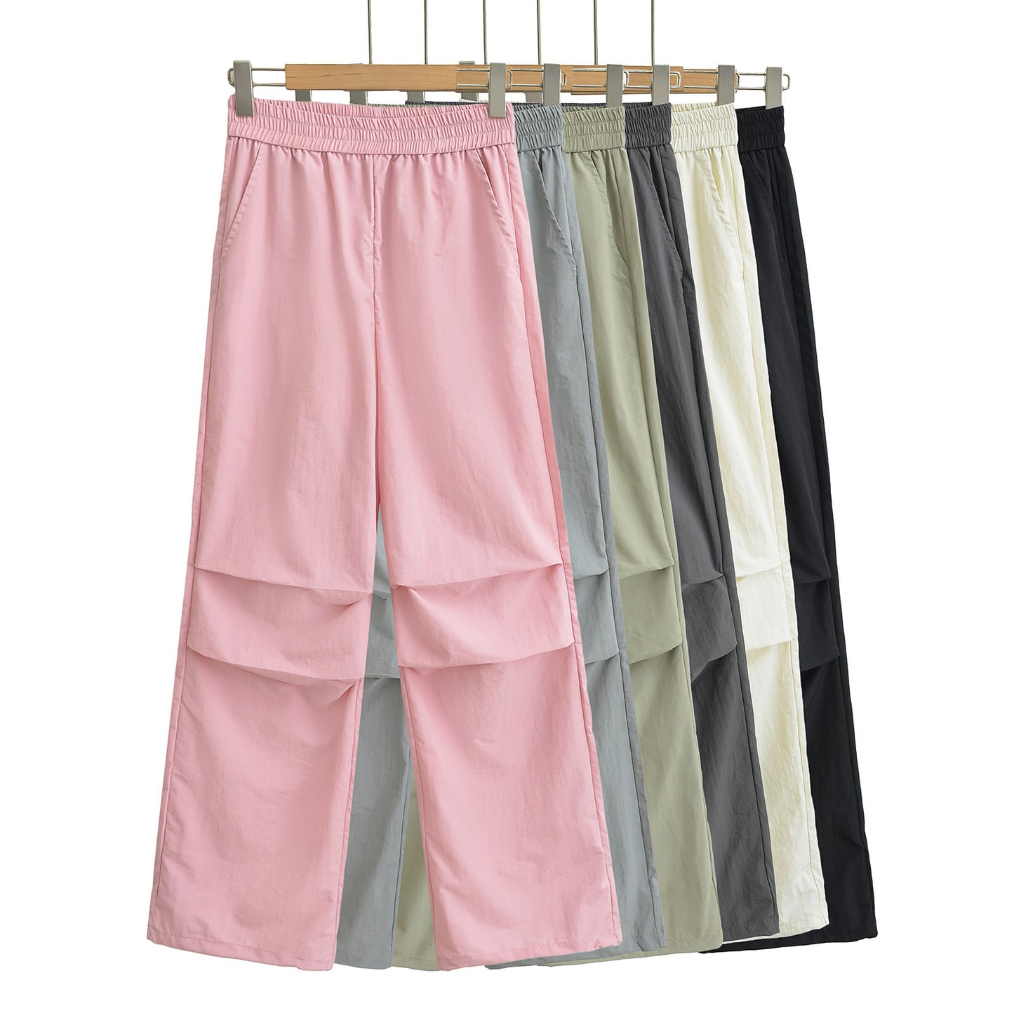 Thin quick drying pleated work pants for women