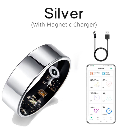 Ultra-Thin Smart Ring | Track Fitness, Sleep, Stress & Heart Health – Unisex