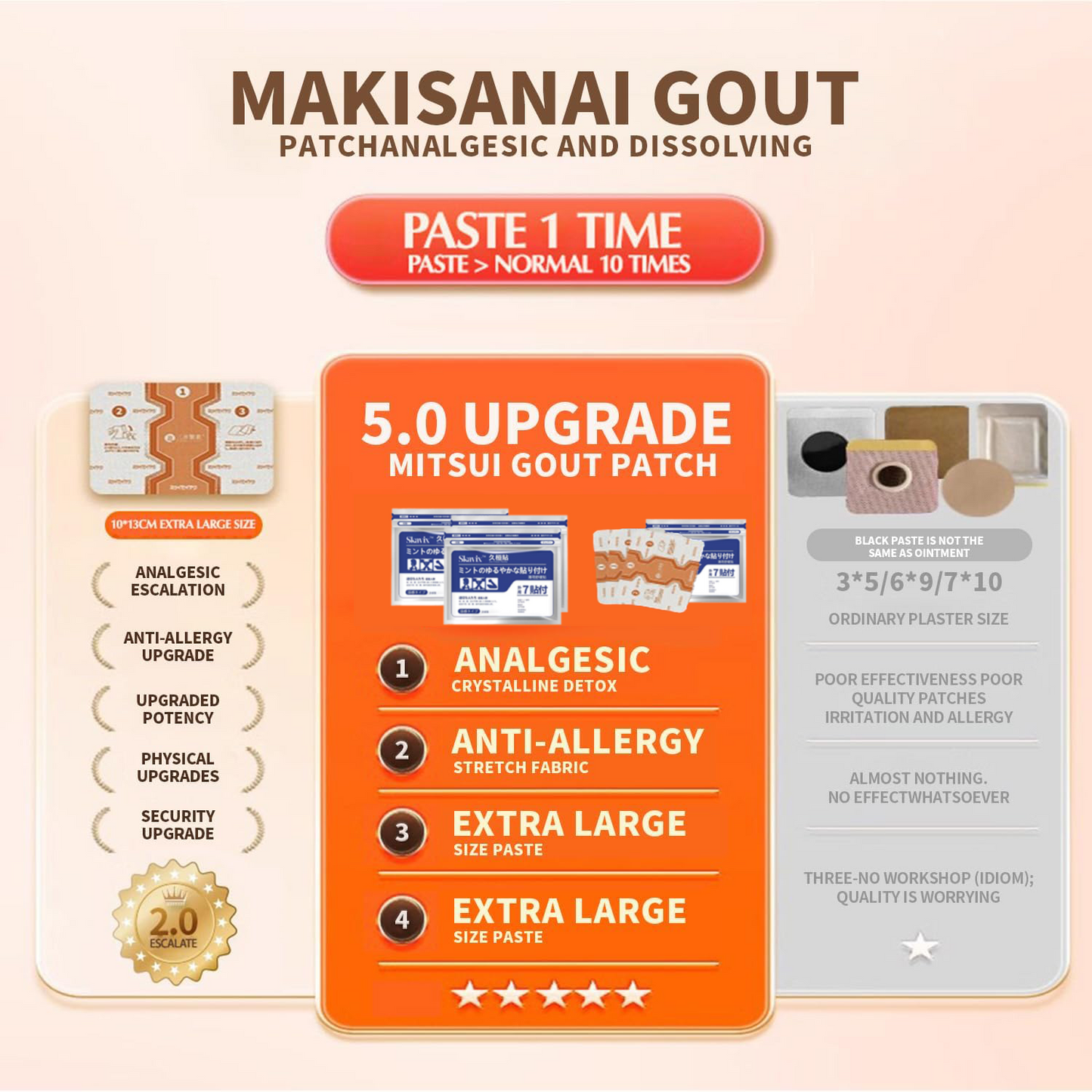 SKAVIX™ Back Pain Patch Natural Pain Relief Patches for Knee Neck Shoulder and Joint Pain Muscle Soreness Arthritis Relief